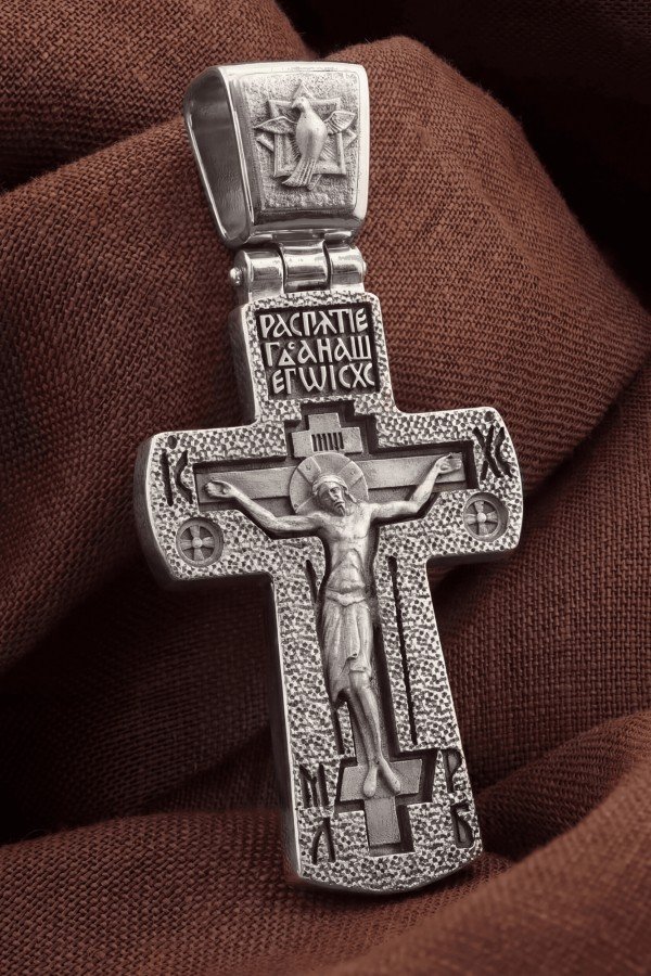 Крест из белого золота