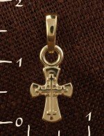 Крест из лимонного золота 585 пробы