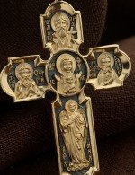 Крест из лимонного золота 585 пробы