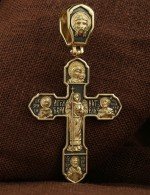 Крест из лимонного золота 585 пробы