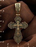Крест из лимонного золота 585 пробы
