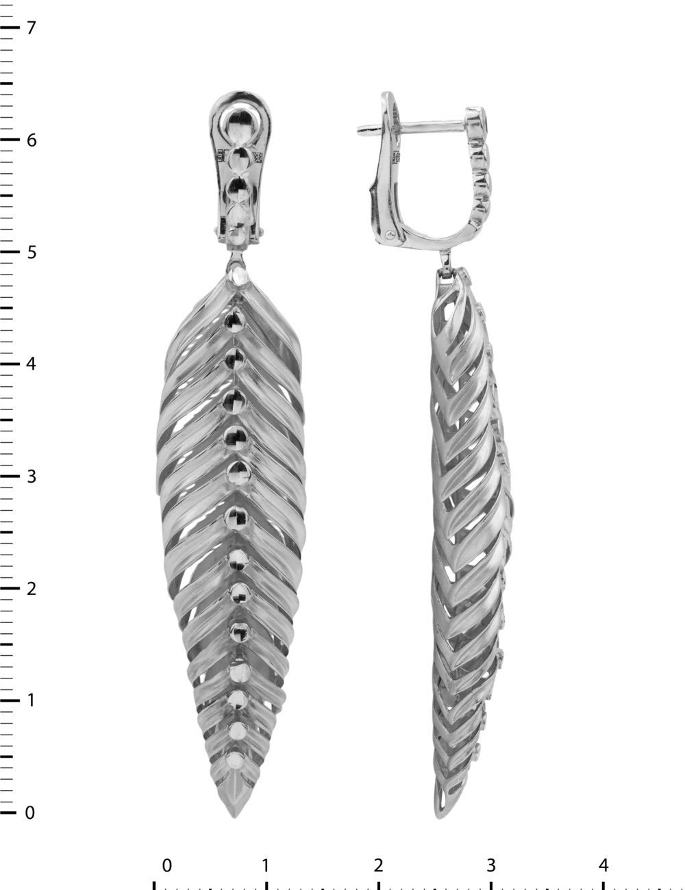 Серьги из белого золота 585 пробы