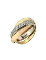 Кольцо из золота 585 пробы c фианитом