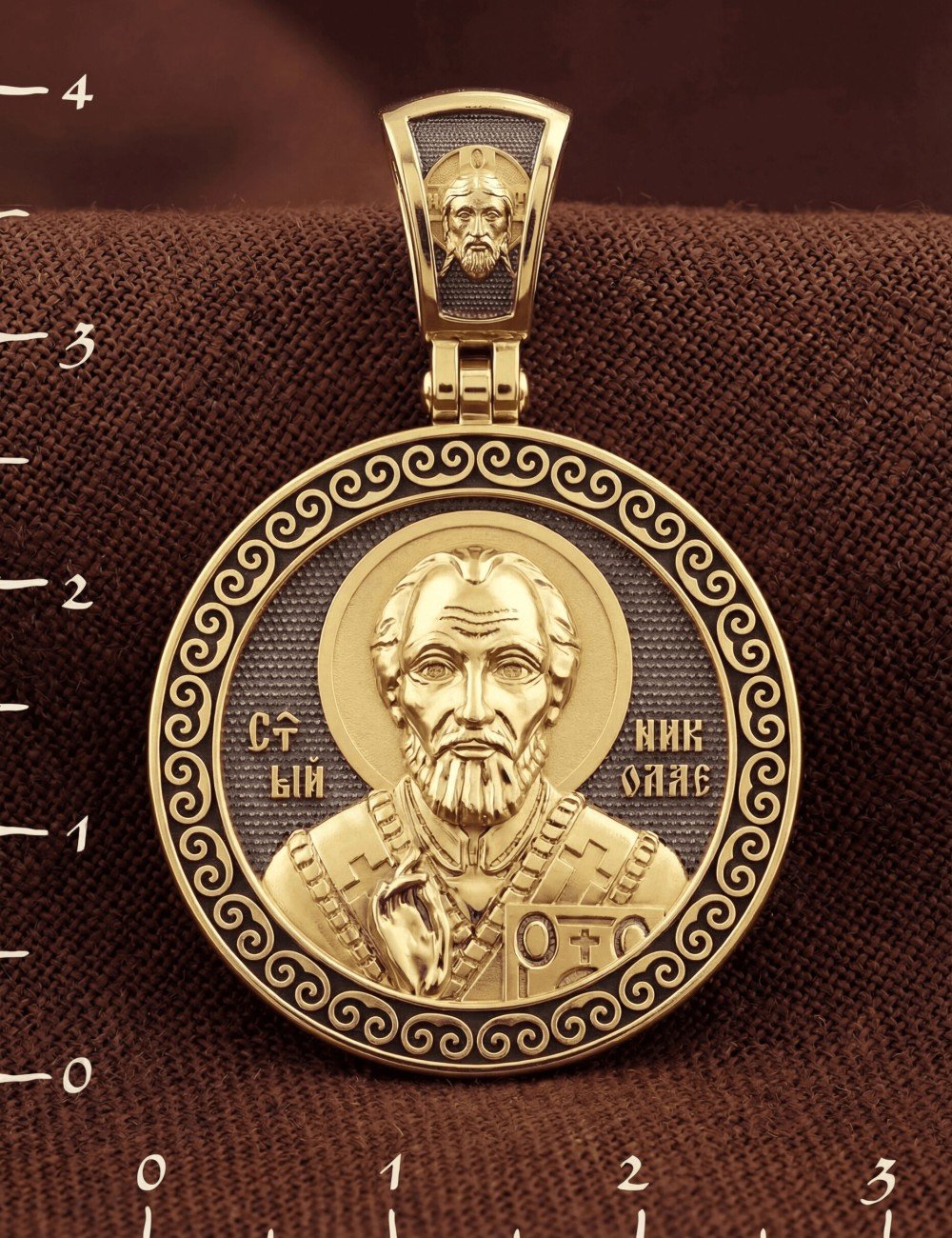 Образок из лимонного золота 585 пробы