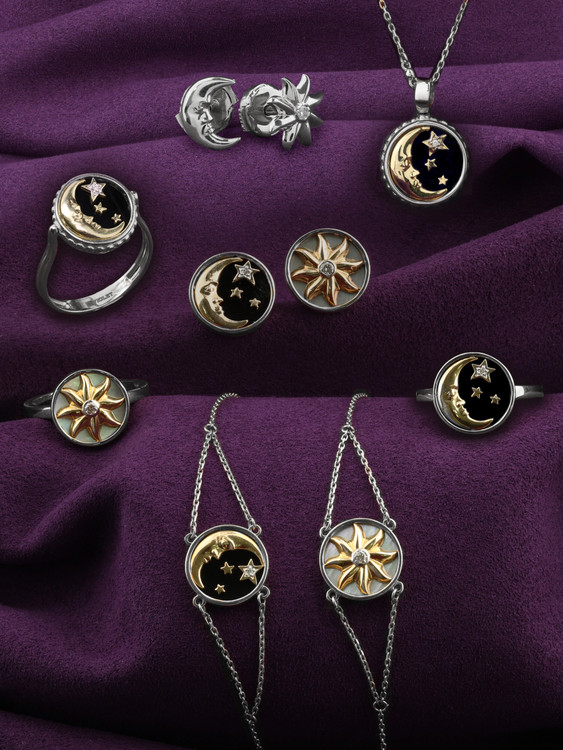 Серьги из белого золота c бриллиантами