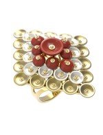 Кольцо из лимонного золота 585 пробы c агатом и перламутром