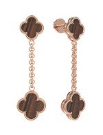 Серьги из золота 585 пробы c тигровым глазом