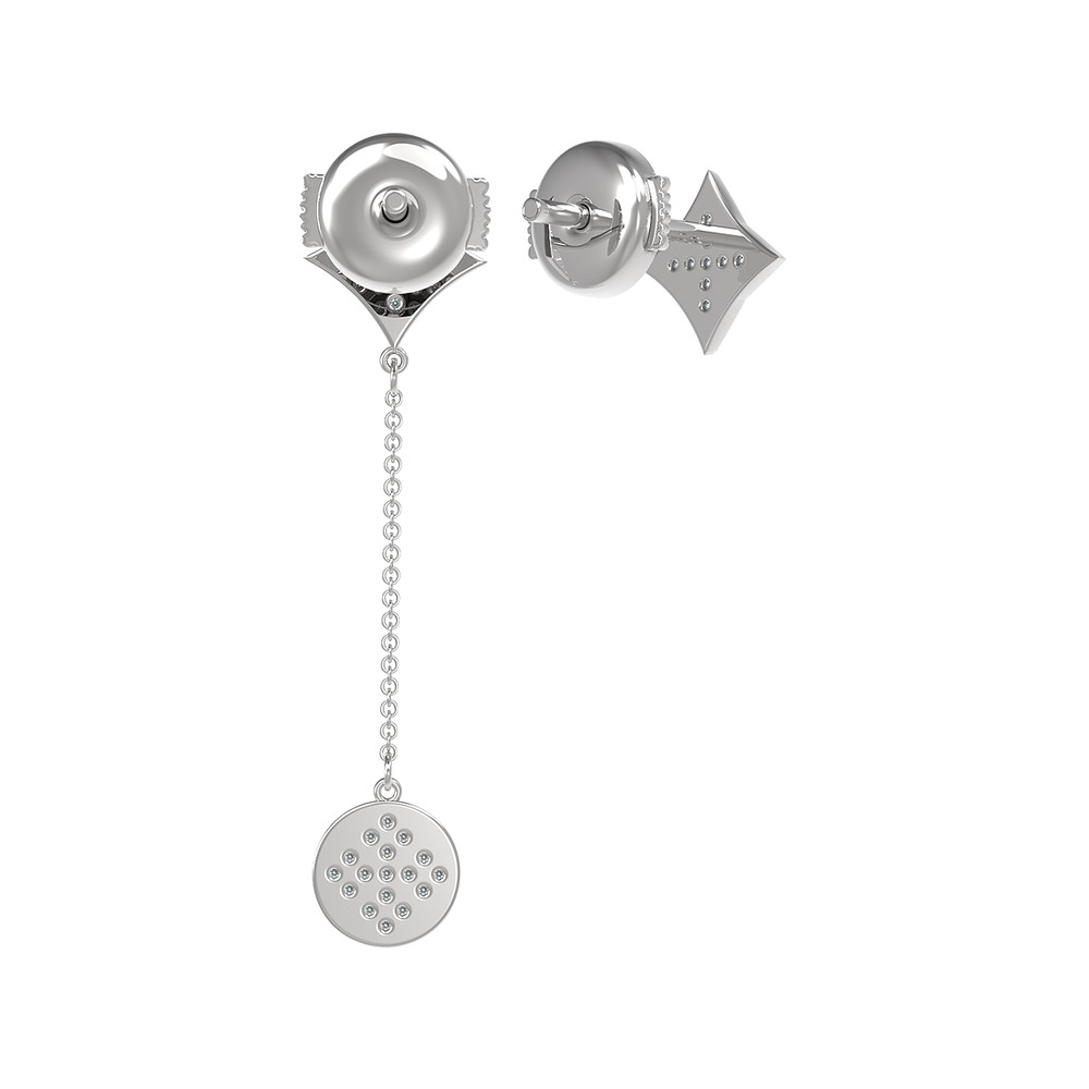 Серьги из белого золота c бриллиантами