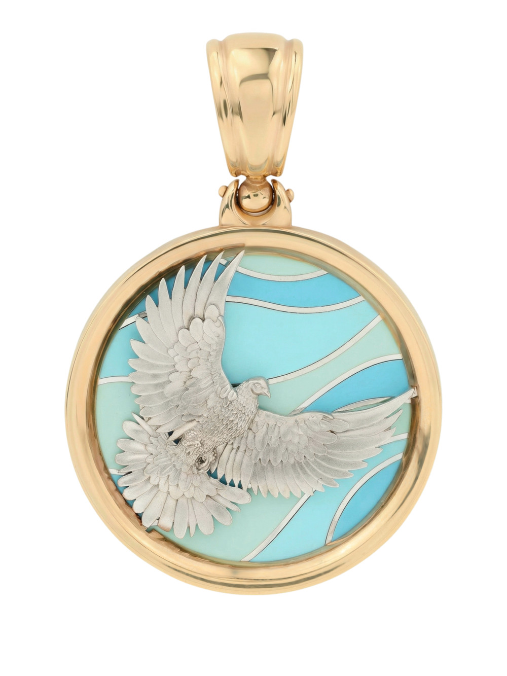 Подвеска из золота c эмаль