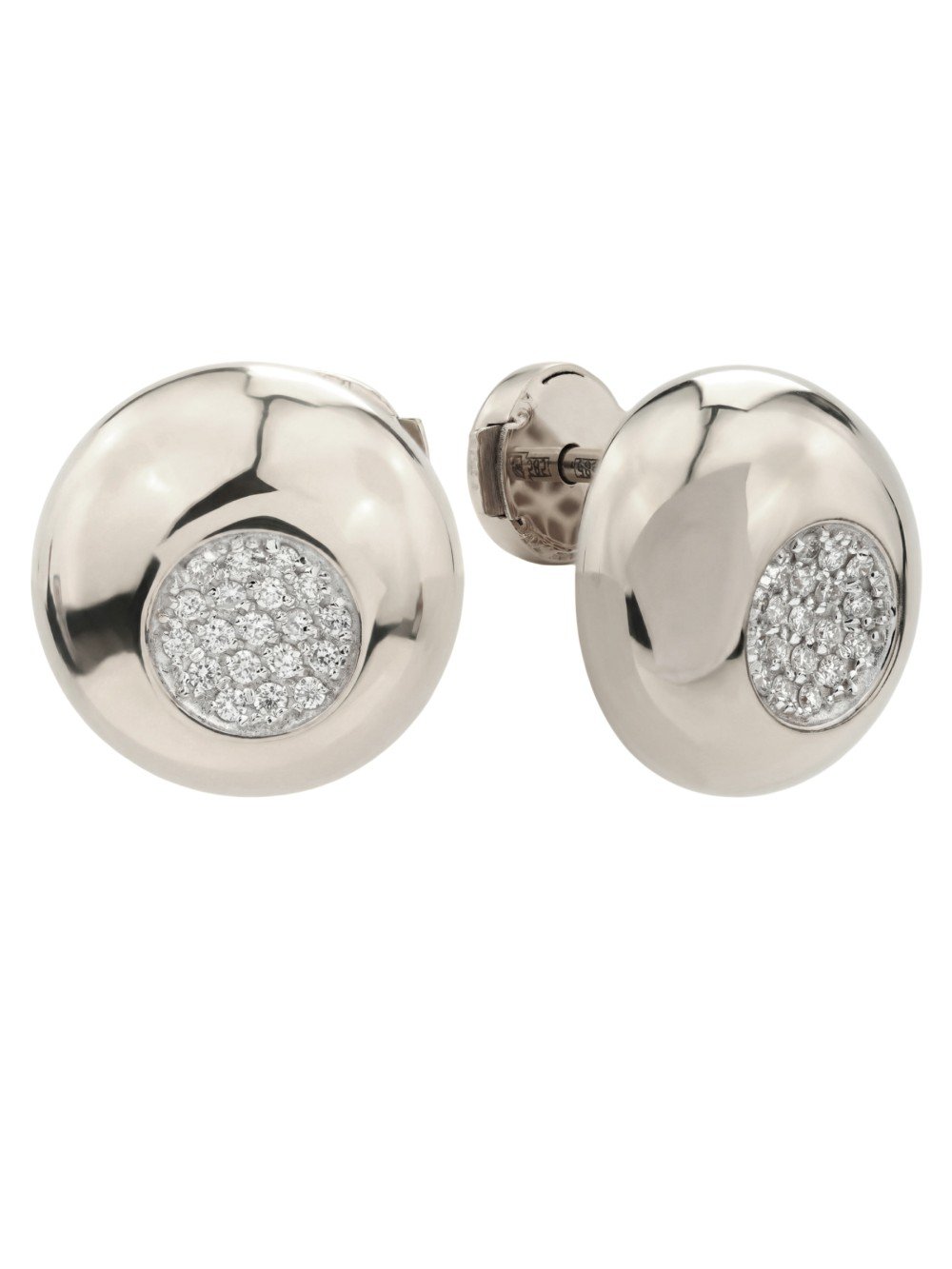 Серьги из белого золота c бриллиантами