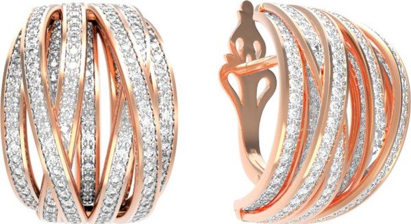 Серьги из золота 585 пробы c фианитом