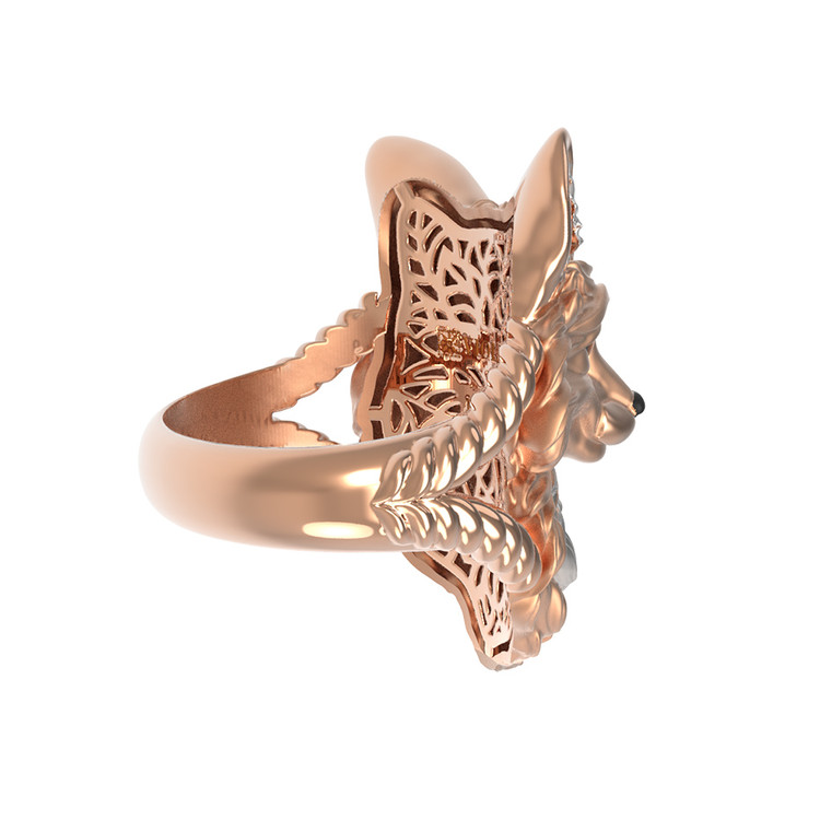 Кольцо из золота c эмаль