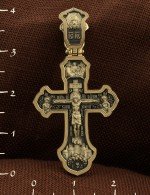 Крест из лимонного золота 585 пробы