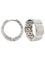 Серьги из белого золота 585 пробы c бриллиантами