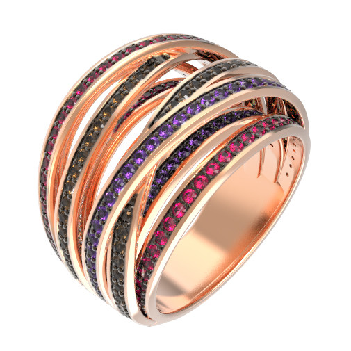 Кольцо из золота c фианитом