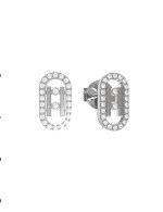 Серьги из белого золота 585 пробы c бриллиантами