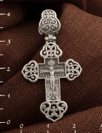Крест из белого золота 585 пробы