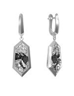 Серьги из белого золота 585 пробы