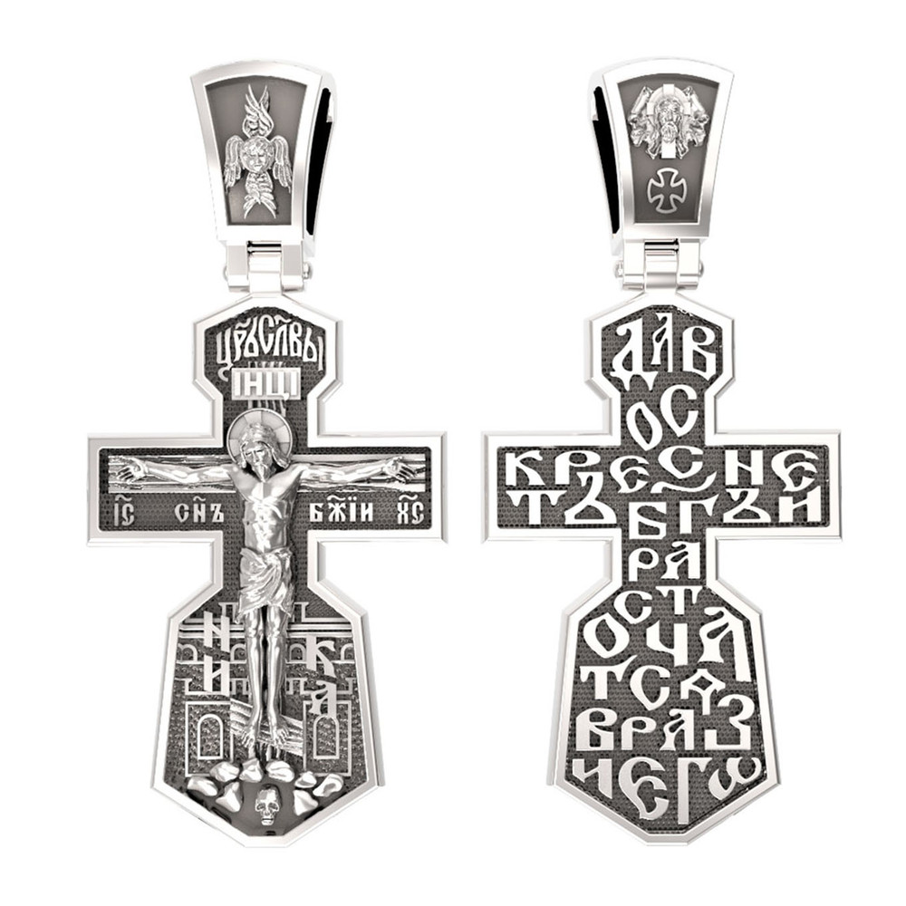 Крест из белого золота