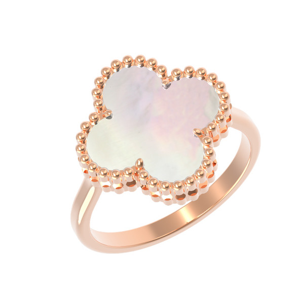 Кольцо из золота c перламутром