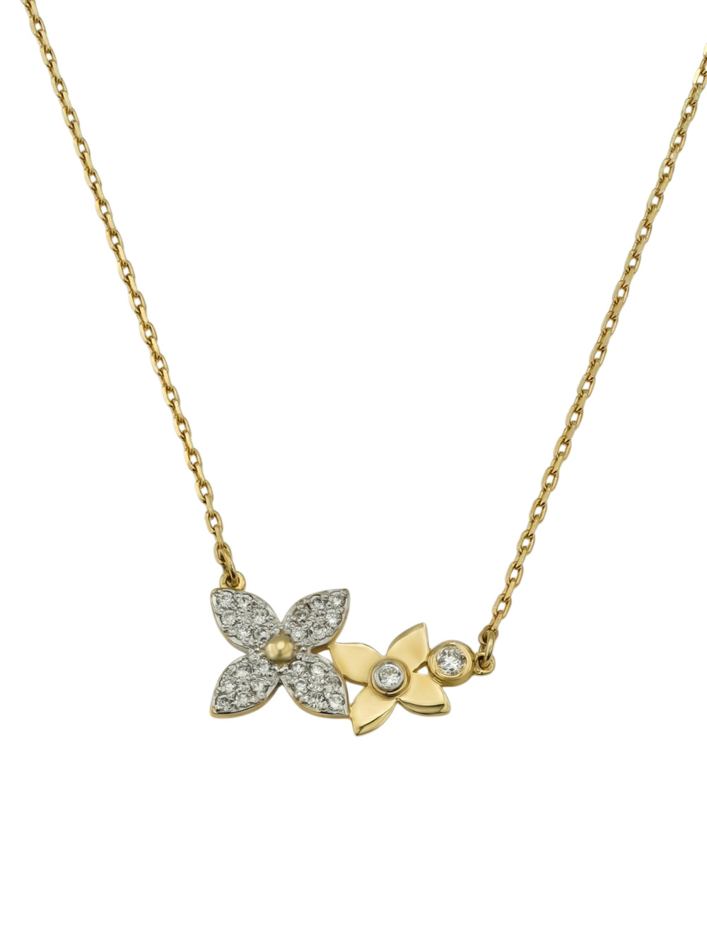 Колье из лимонного золота c бриллиантами