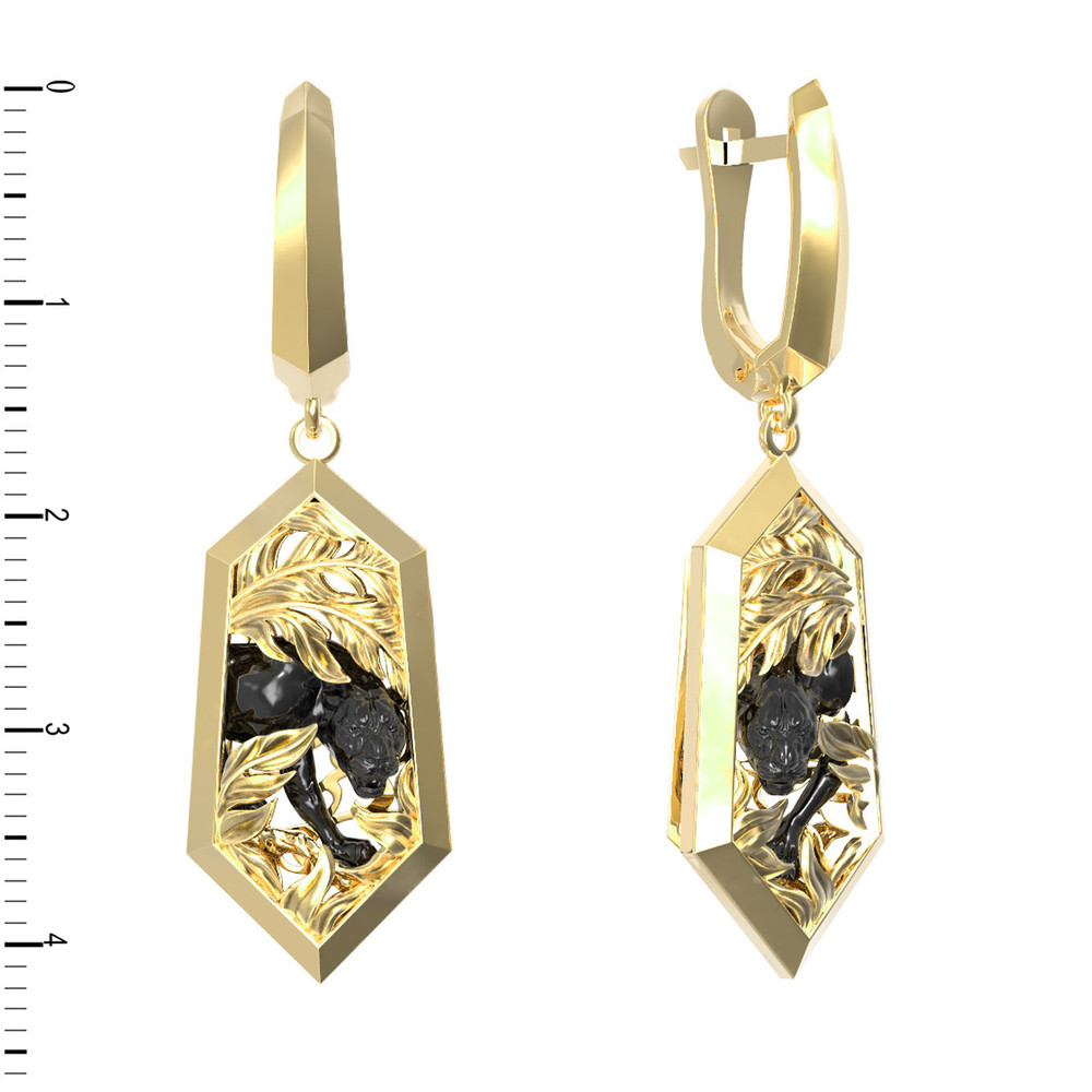 Серьги из лимонного золота