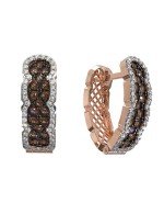 Серьги из золота 585 пробы c бриллиантами