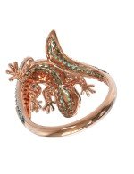 Кольцо из золота 585 пробы c фианитом