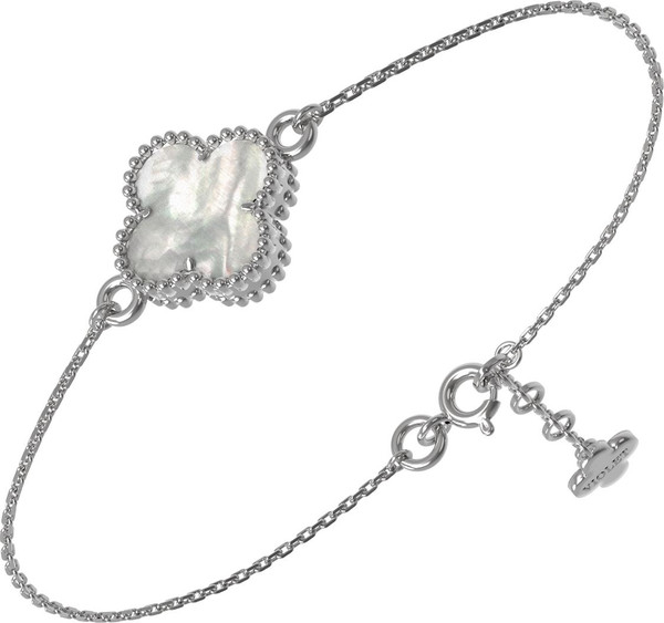 Браслет из белого золота c перламутром