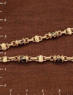 Цепь из золота 585 пробы c ониксом