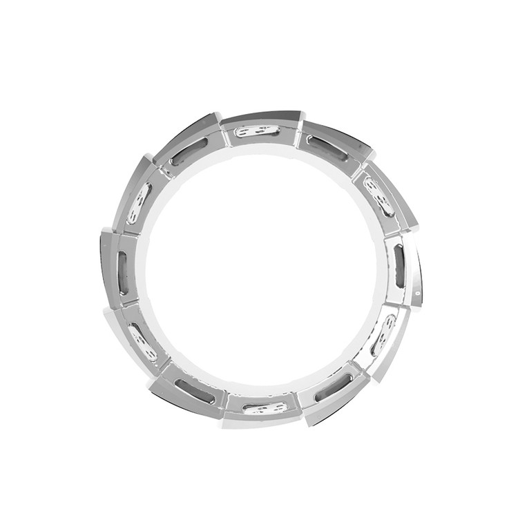 Кольцо из белого золота c бриллиантами и ониксом