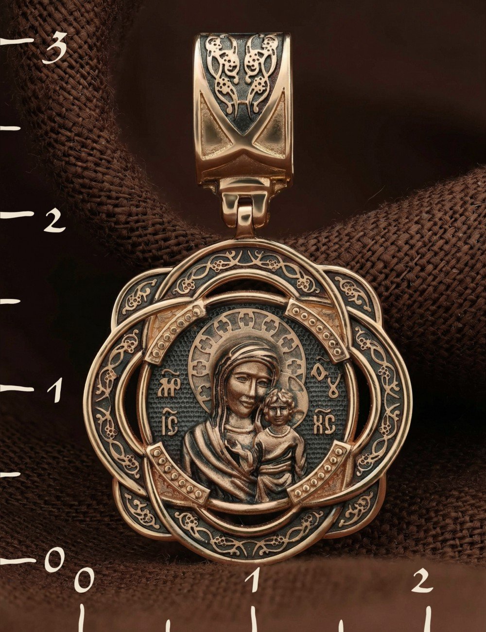 Образок из золота 585 пробы