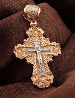Крест из золота 585 пробы
