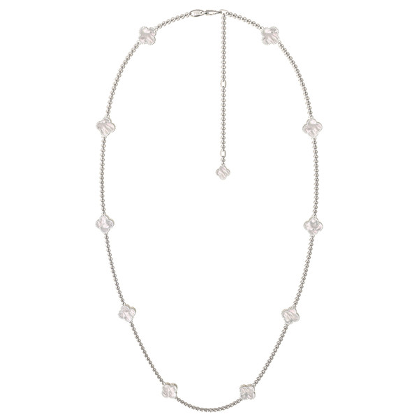 Колье из белого золота c перламутром