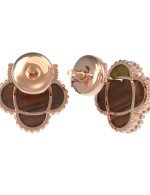 Серьги из золота 585 пробы c тигровым глазом