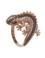 Кольцо из золота 585 пробы c фианитом