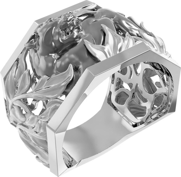 Кольцо из белого золота