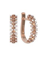 Серьги из золота 585 пробы c бриллиантами