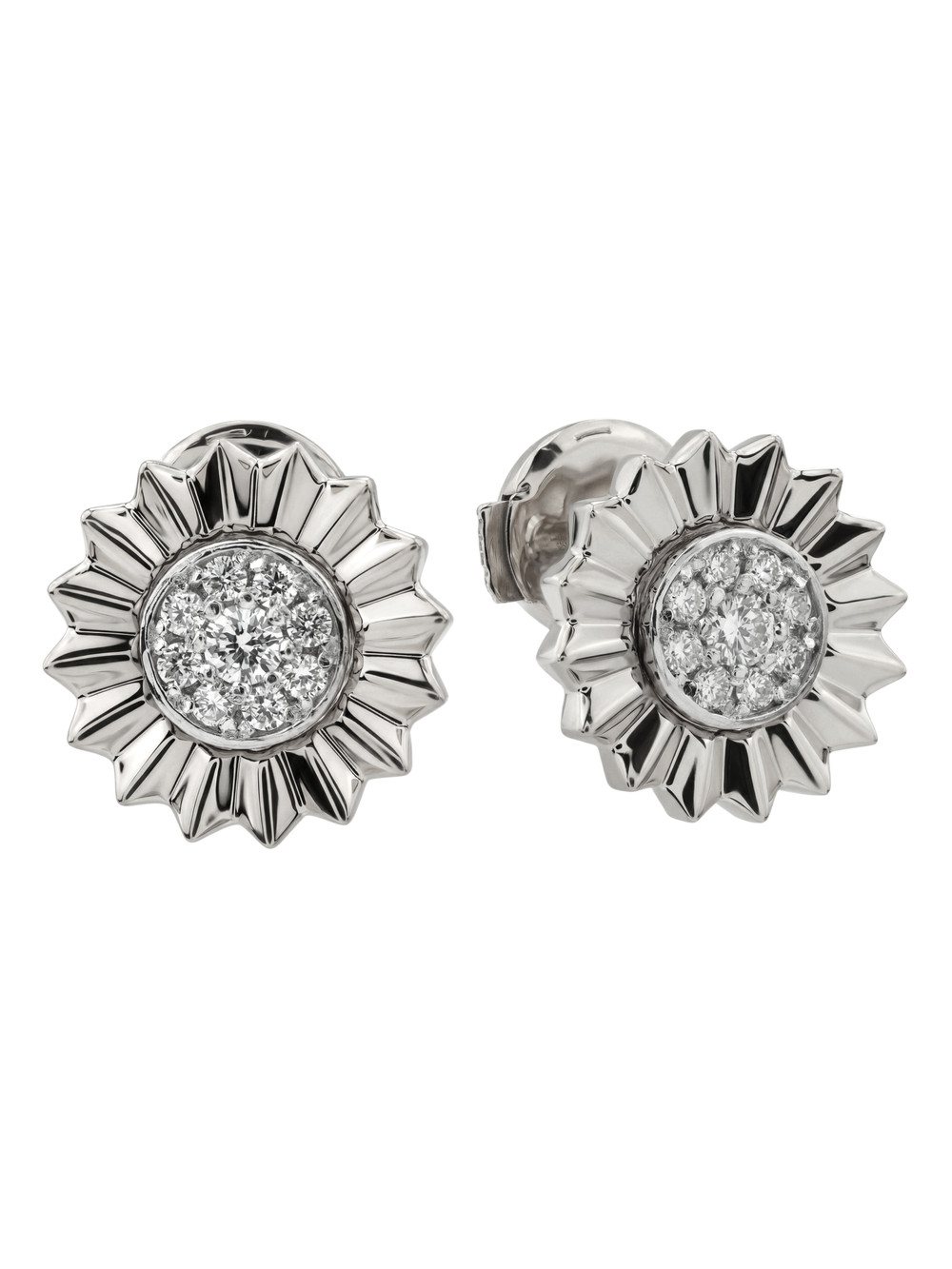 Серьги из белого золота c бриллиантами