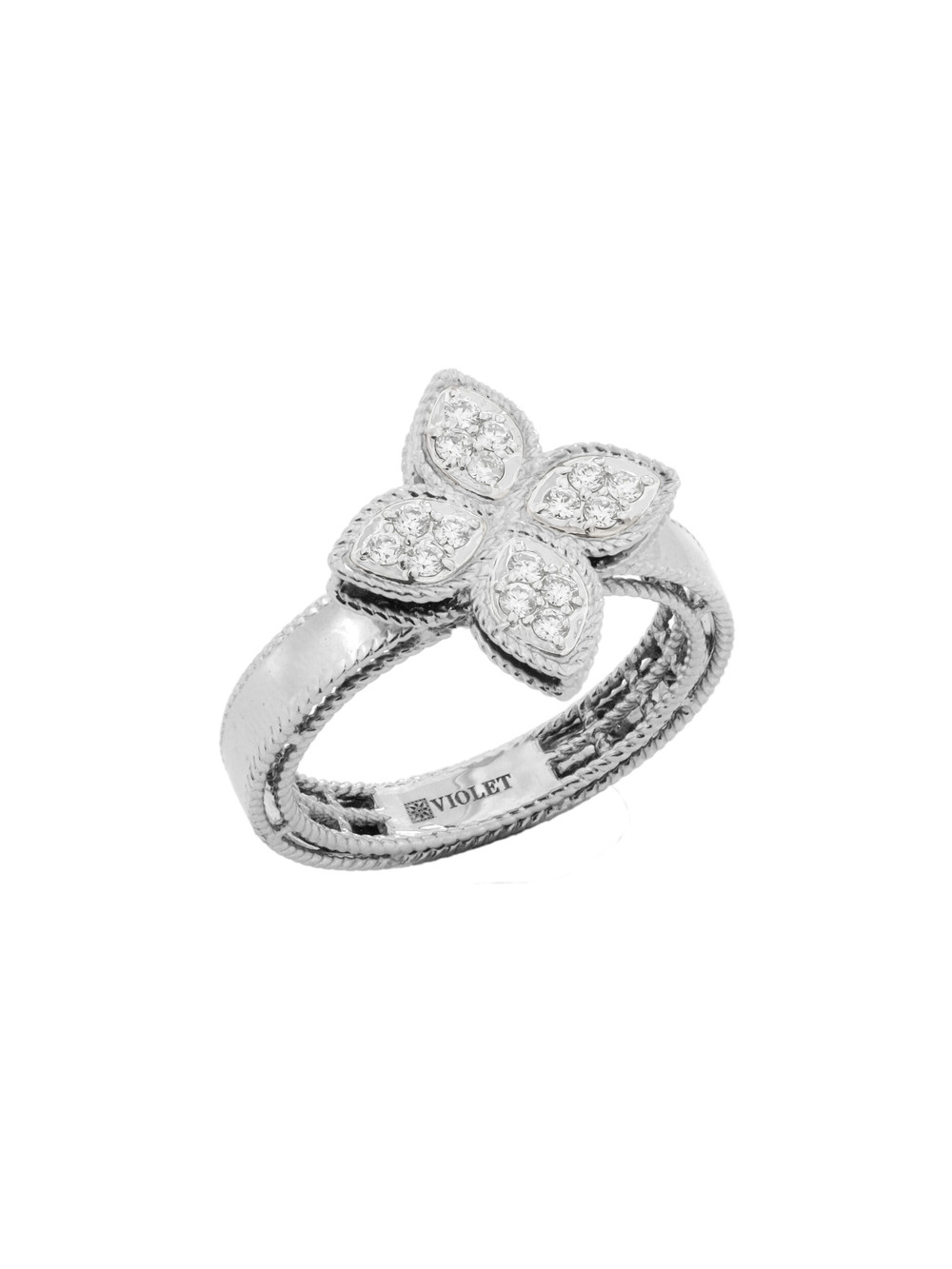 Кольцо из белого золота c бриллиантами