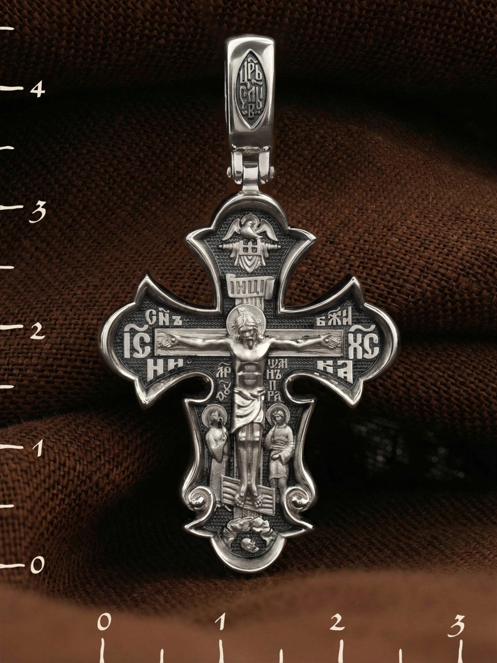 Крест из белого золота