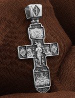 Крест из белого золота 585 пробы