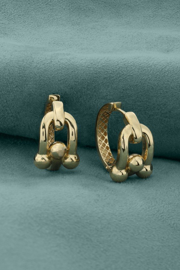 Серьги из лимонного золота 585 пробы