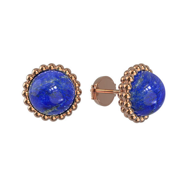 Серьги из золота c лазуритом