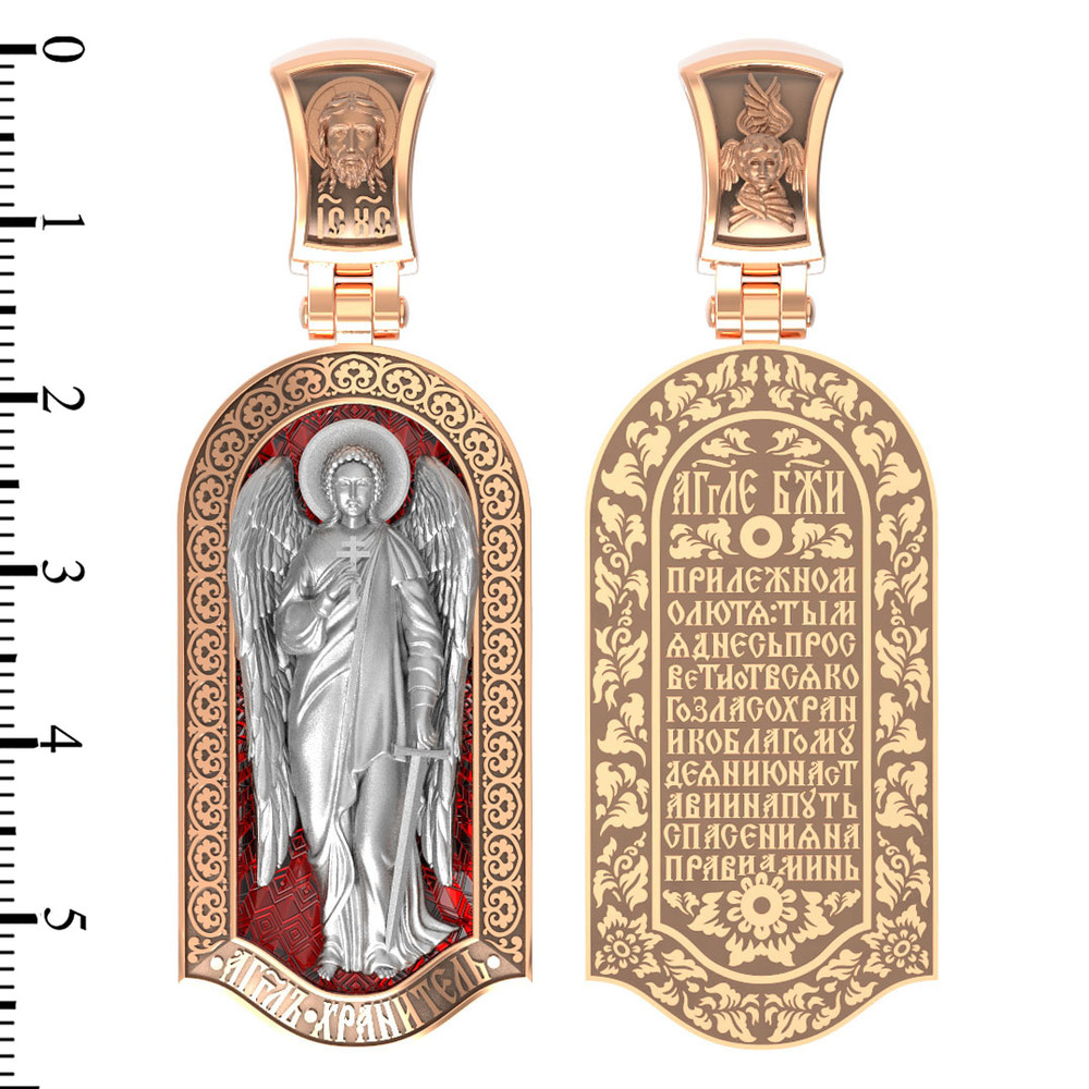 Образок из золота c эмаль