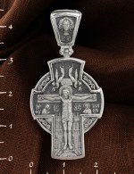 Крест из белого золота 585 пробы