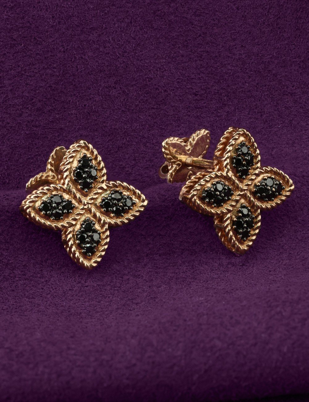 Серьги из золота 585 пробы c бриллиантами