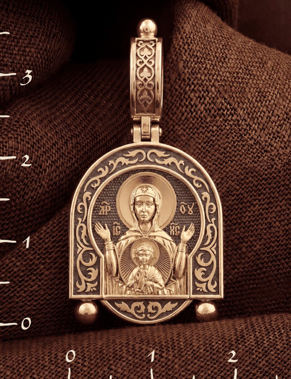 Образок из золота 585 пробы