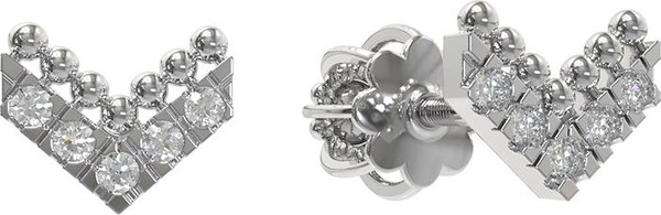 Серьги из белого золота c бриллиантами