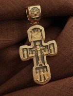 Крест из лимонного золота 585 пробы